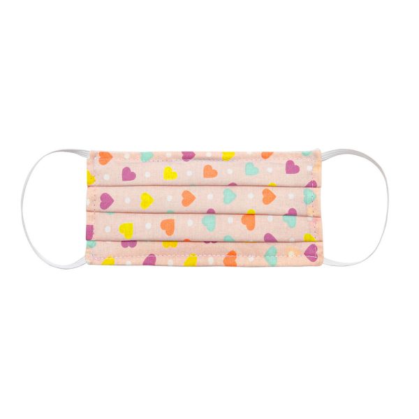 Máscara de Proteção facial Infantil (4-9 anos) em tecido 2 camadas - Microplus - Microguard Coração Color