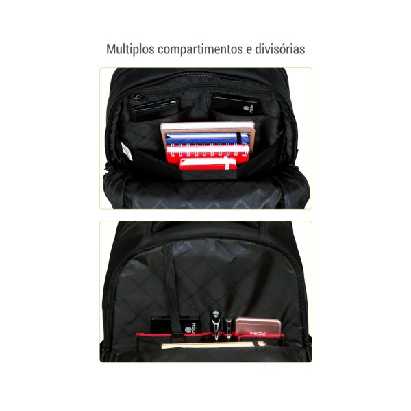 Mochila Executiva Antifurto Notebook 15.6 Antifurto Posher Cosmo