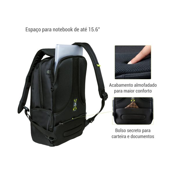 Mochila Executiva Antifurto Journey Preto Posher