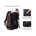 Mochila Executiva Antifurto Para Notebook 15.6 Posher Journey Café