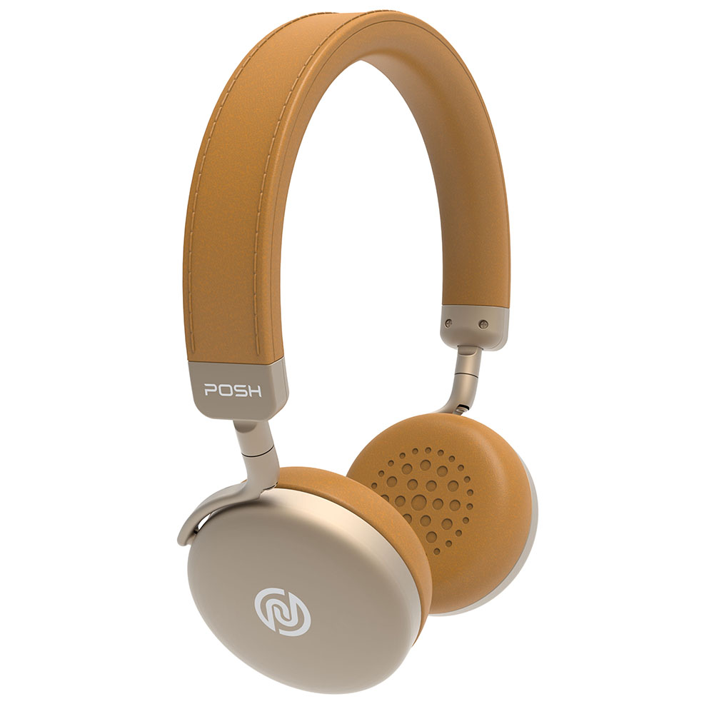 Headphone Posher, Alta Resolução, Tecnologia aptX, Bluetooth Wireless Sem Fio,Prestige Dourado PROMOCIONAL