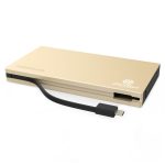 Carregador Portátil Posher Power Bank Metal Duo 10000mah Dourado