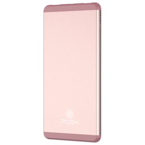 Carregador Portátil Power Bank Metal 5000mah Alloy Duo Posher Pba5s Rose