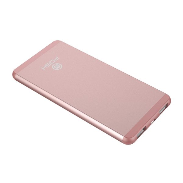 Carregador Portátil Power Bank Metal 5000mah Alloy Duo Posher Pba5s Rose