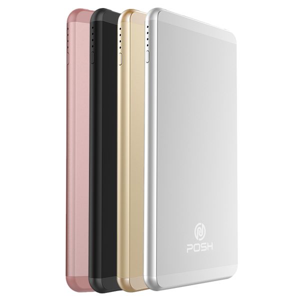 Carregador Portátil Power Bank Metal 5000mah Alloy Duo Posher Pba5s Rose