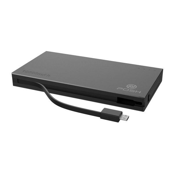 Carregador Portátil Posher PowerBank Metal Duo 10000mah Pbd10BK Preto