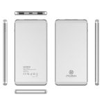 Carregador Portátil Posher Power Bank Metal 10000mah Pbad10 Alloy Duo Prateado