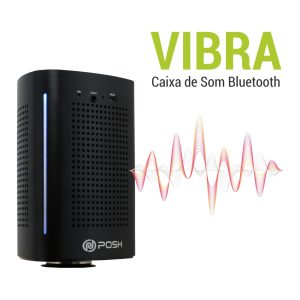 Caixa De Som Bluetooth Sem Fio 36w Super Bass, 3 Modos Vibra Posher Preto