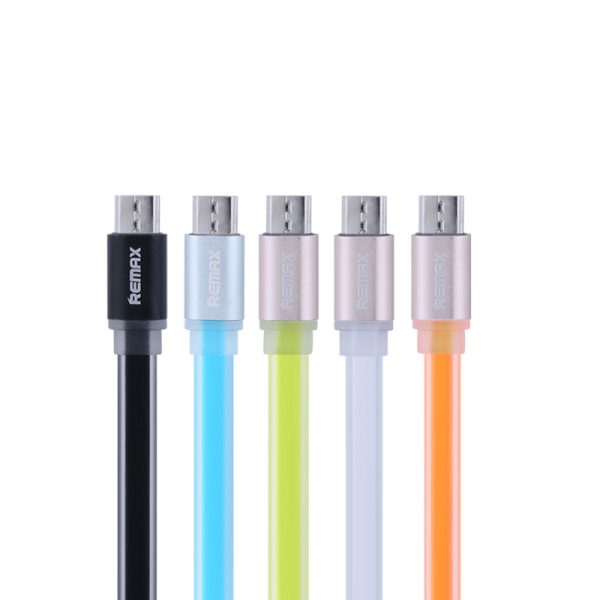 Cabo Flat Posher Micro USB para USB Celular 1M Colorful Branco 38_4_0_U