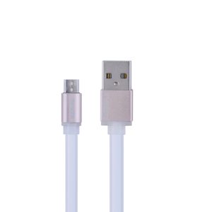 Cabo Flat Posher Micro USB para USB Celular 1M Colorful Branco 38_4_0_U