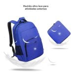 Mochila Dobrável Posher Plume Azul Royal